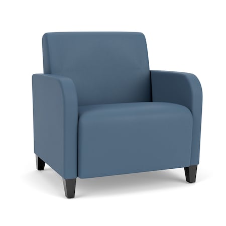 Lesro Siena Lounge Reception Wide Guest Chair, Black, MD Titan Upholstery SN1201
